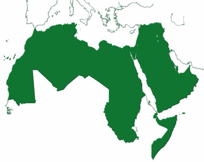 خريطة الدول العربية ـ خريطة الوطن العربي